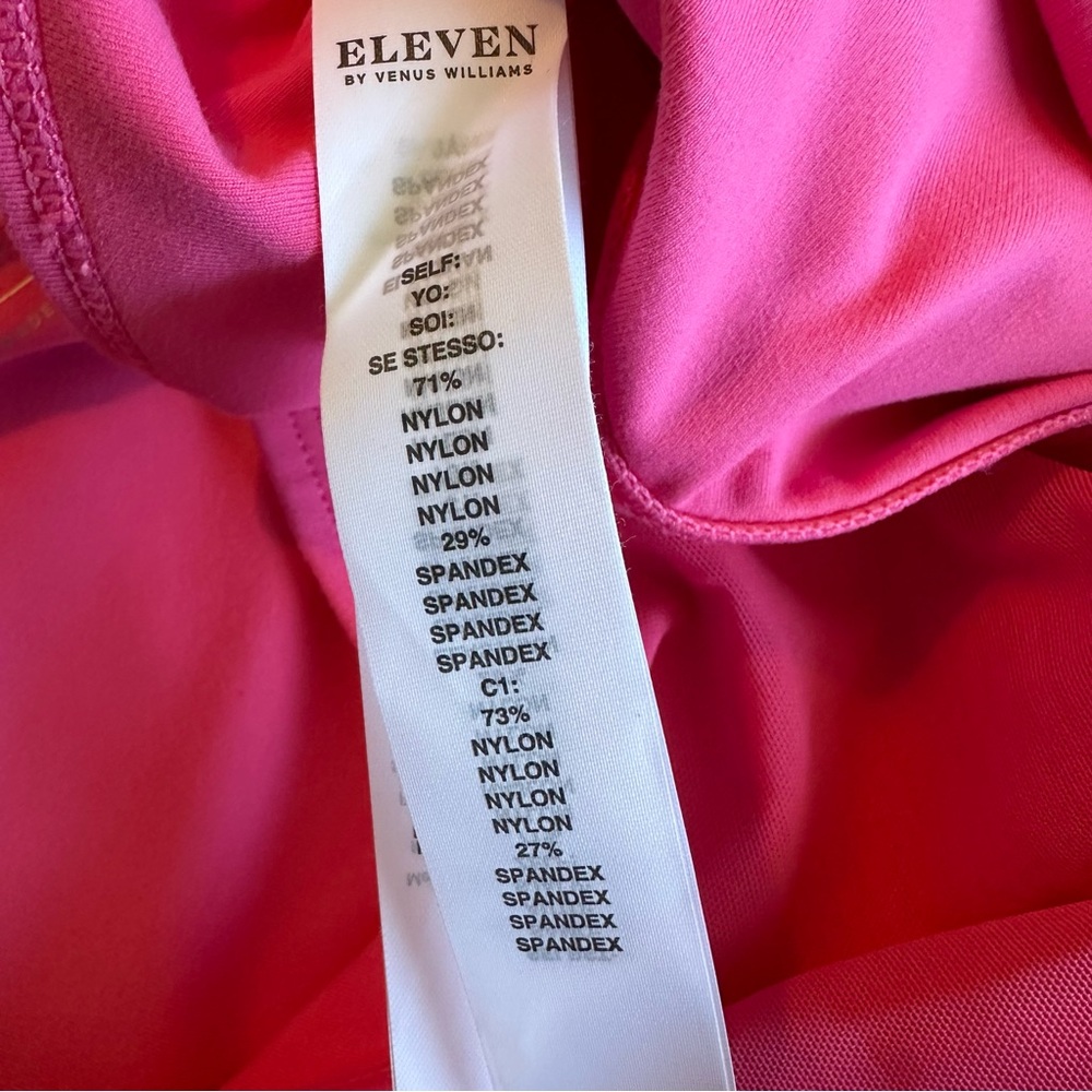 Eleven By Venus Williams Sports Bra NWT Size Medium Hot Fushia Rebel Midi Tank - Picture 8 of 10